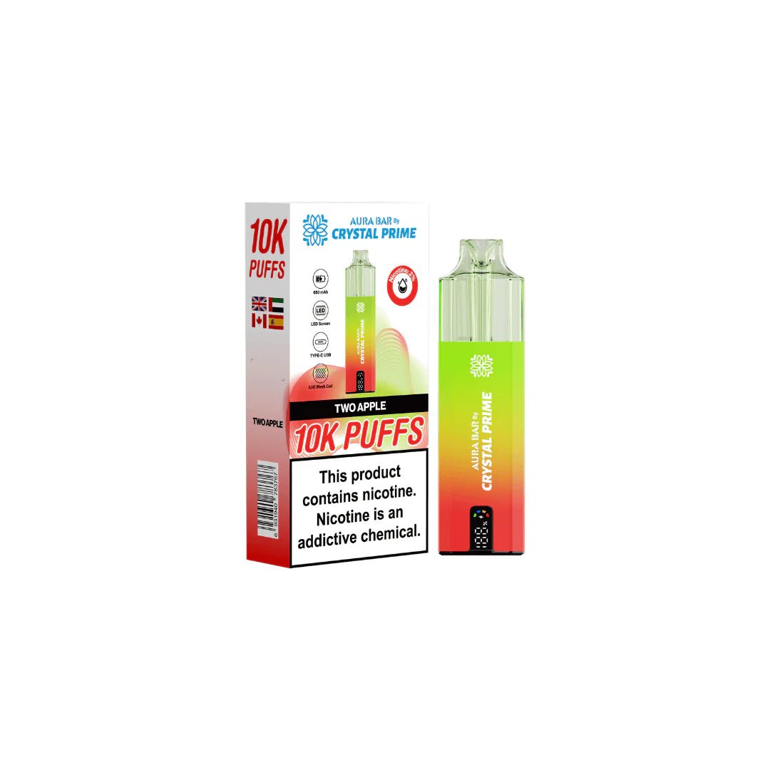 Aura Bar 10k Puff Disposable Vape By Crystal Prime - Loco Vape UK