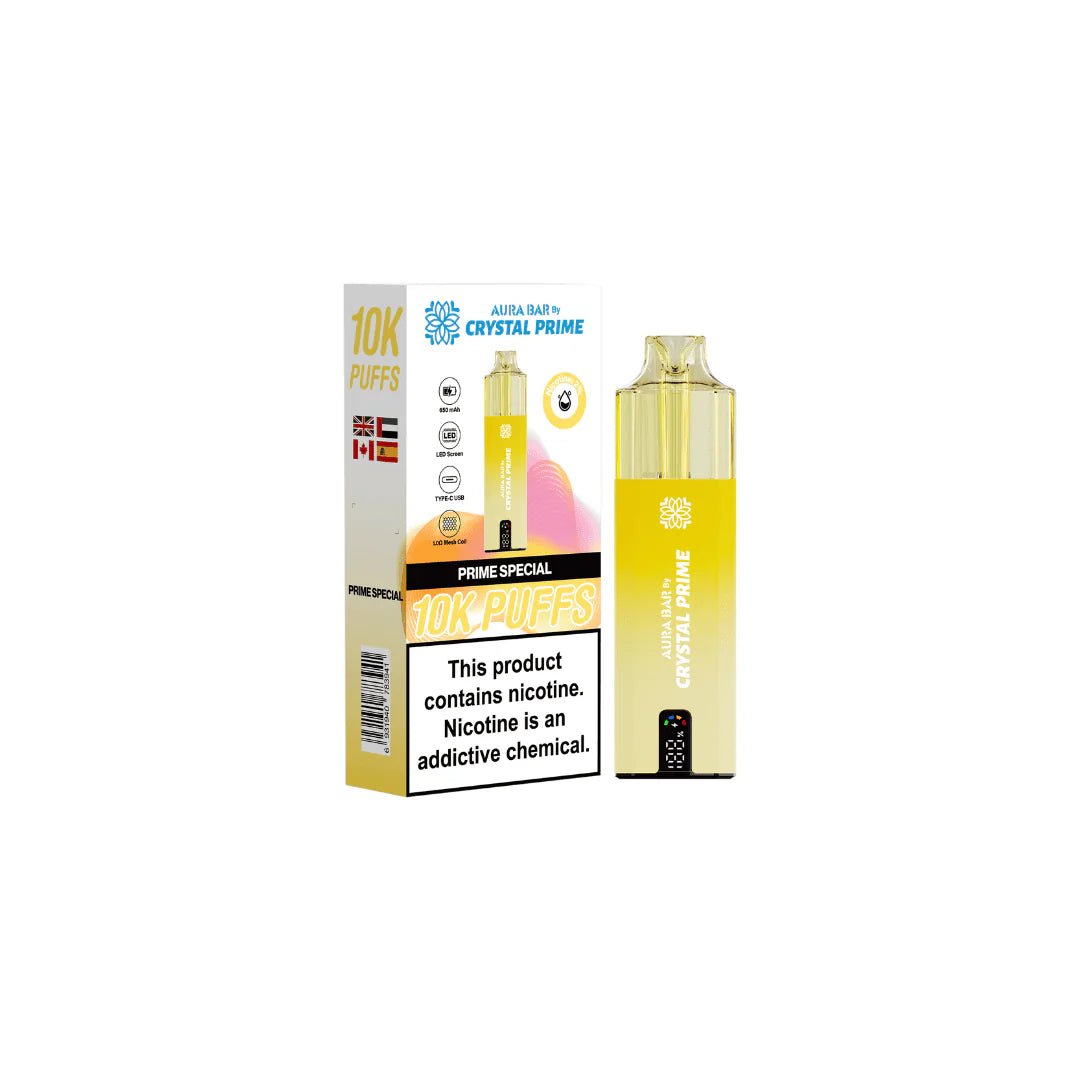 Aura Bar 10k Puff Disposable Vape By Crystal Prime - Loco Vape UK