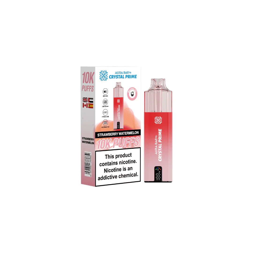 Aura Bar 10k Puff Disposable Vape By Crystal Prime - Loco Vape UK