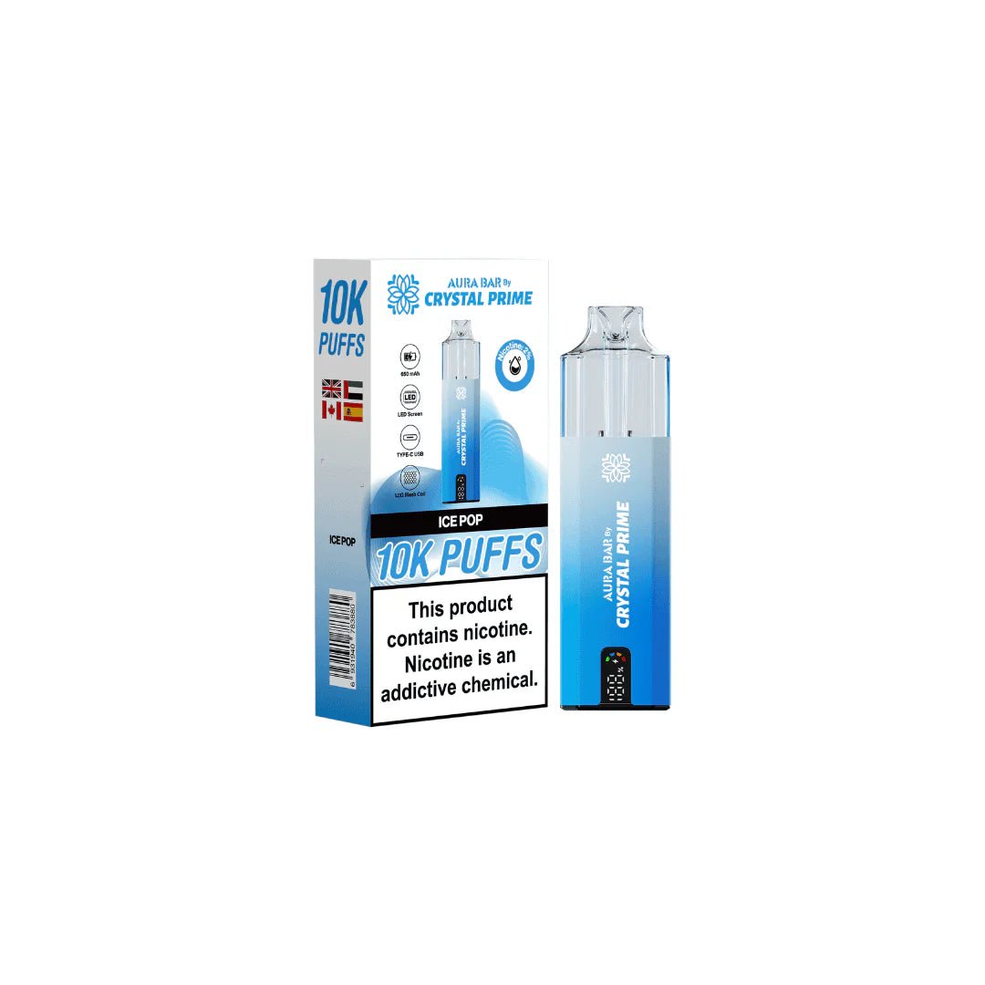 Aura Bar 10k Puff Disposable Vape By Crystal Prime - Loco Vape UK