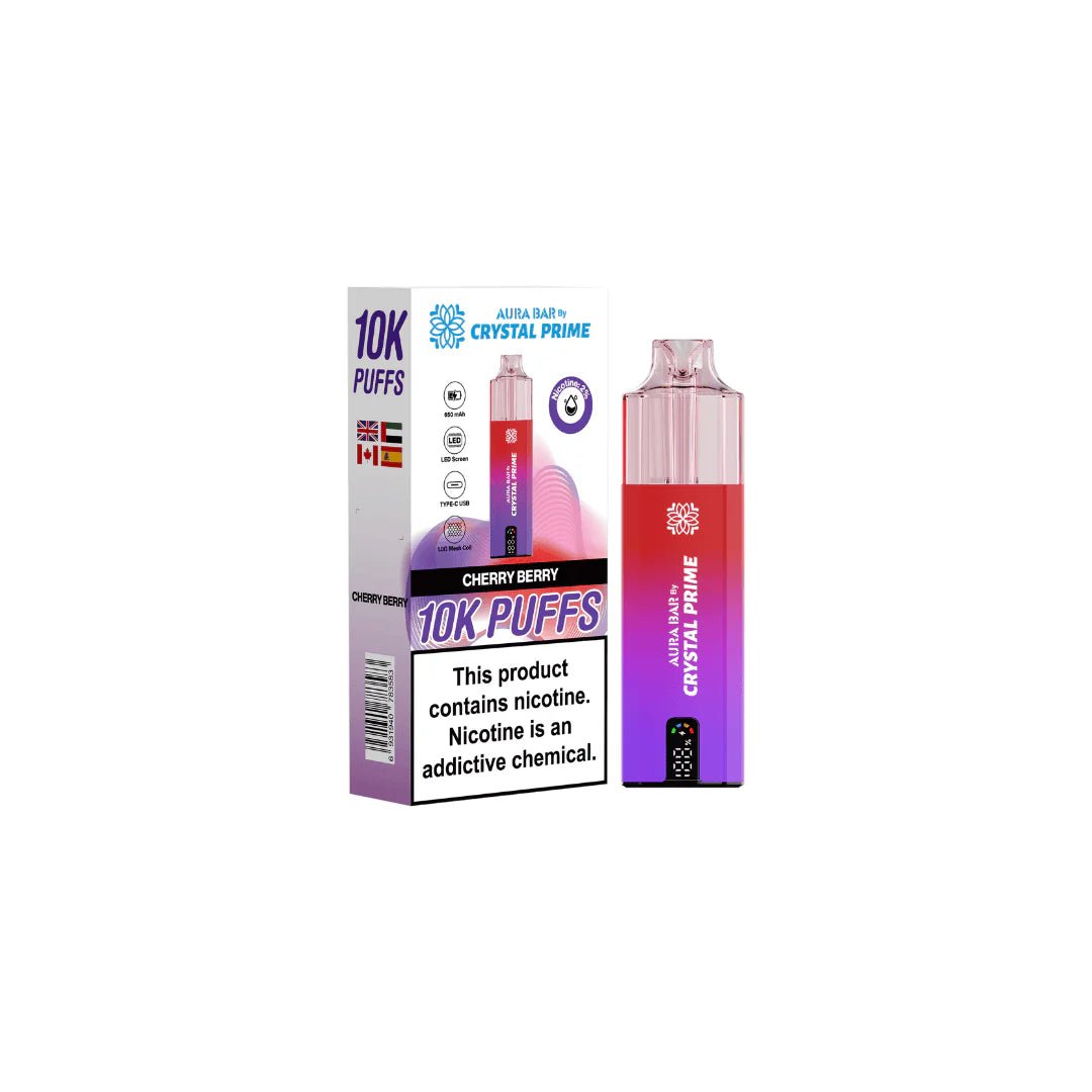 Aura Bar 10k Puff Disposable Vape By Crystal Prime - Loco Vape UK