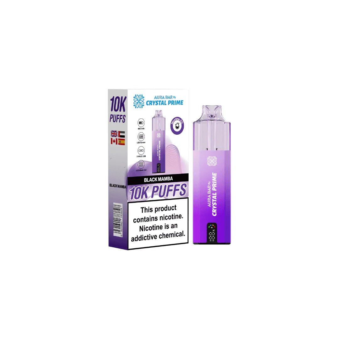 Aura Bar 10k Puff Disposable Vape By Crystal Prime - Loco Vape UK