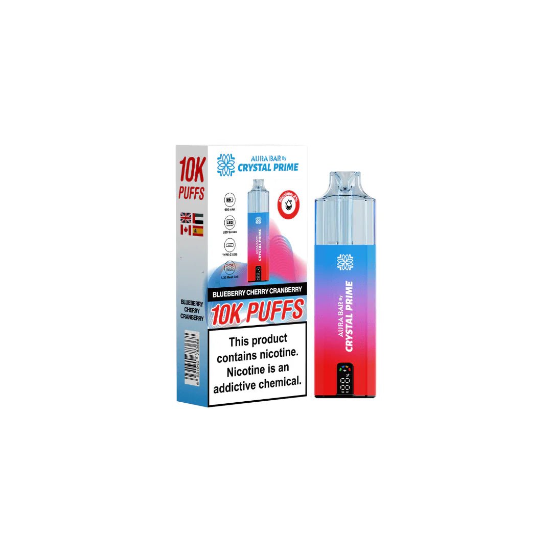 Aura Bar 10k Puff Disposable Vape By Crystal Prime - Loco Vape UK