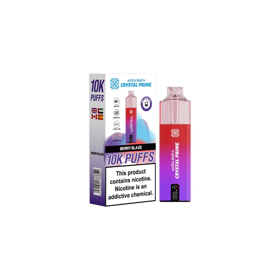 Aura Bar 10k Puff Disposable Vape By Crystal Prime - Loco Vape UK