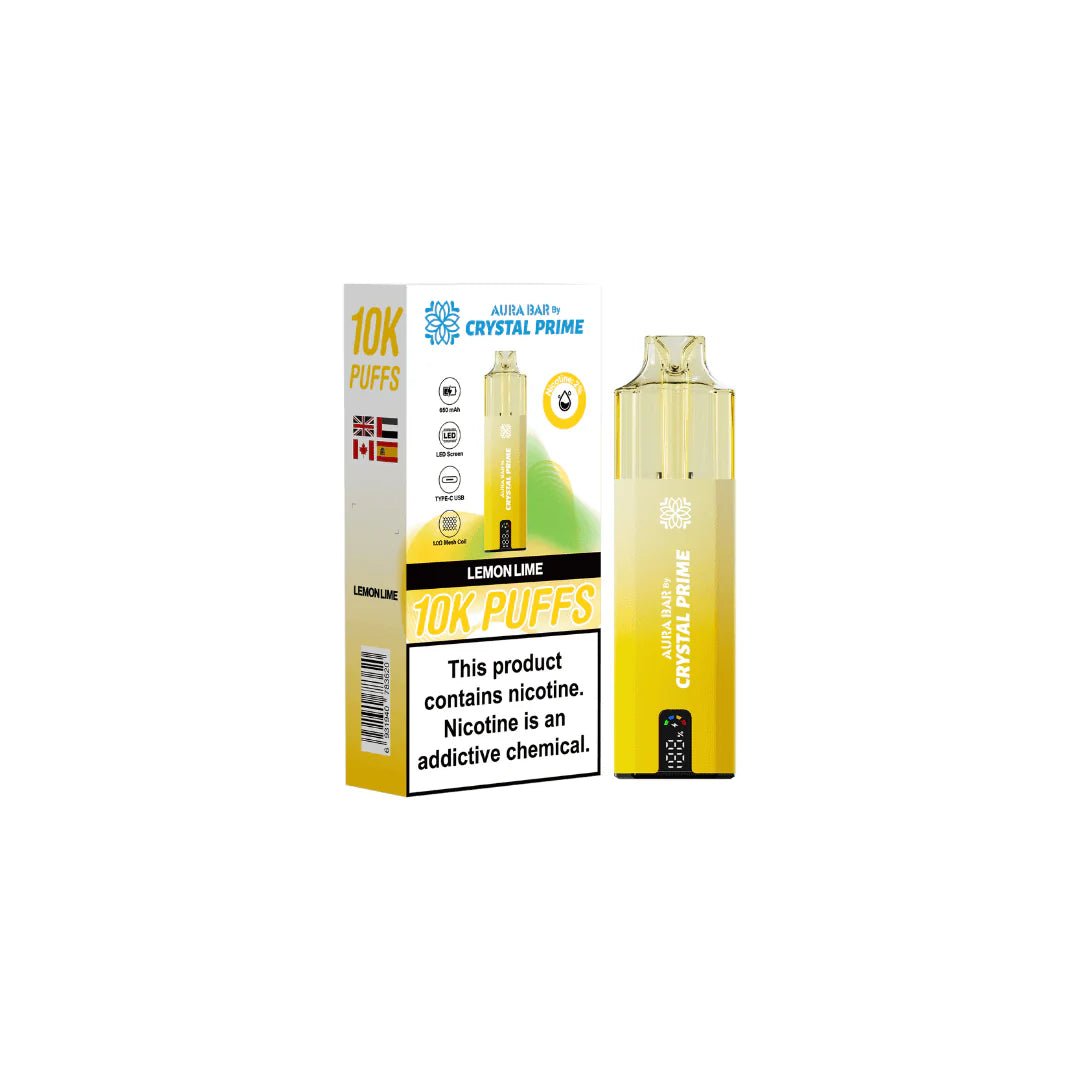 Aura Bar 10k Puff Disposable Vape By Crystal Prime - Loco Vape UK