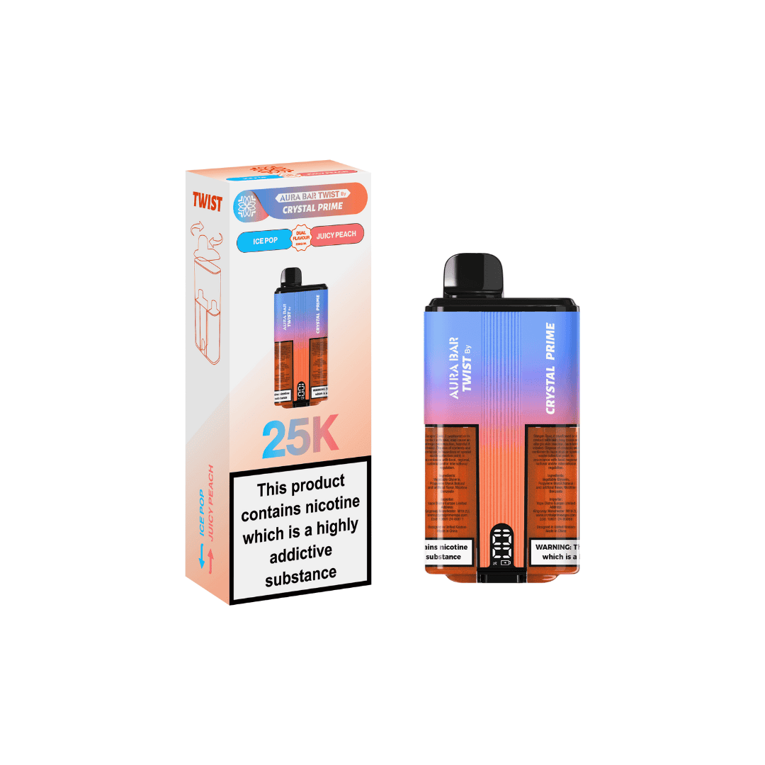 Aura Bar Twist 25k Disposable Vape By Crystal Prime - Loco Vape UK