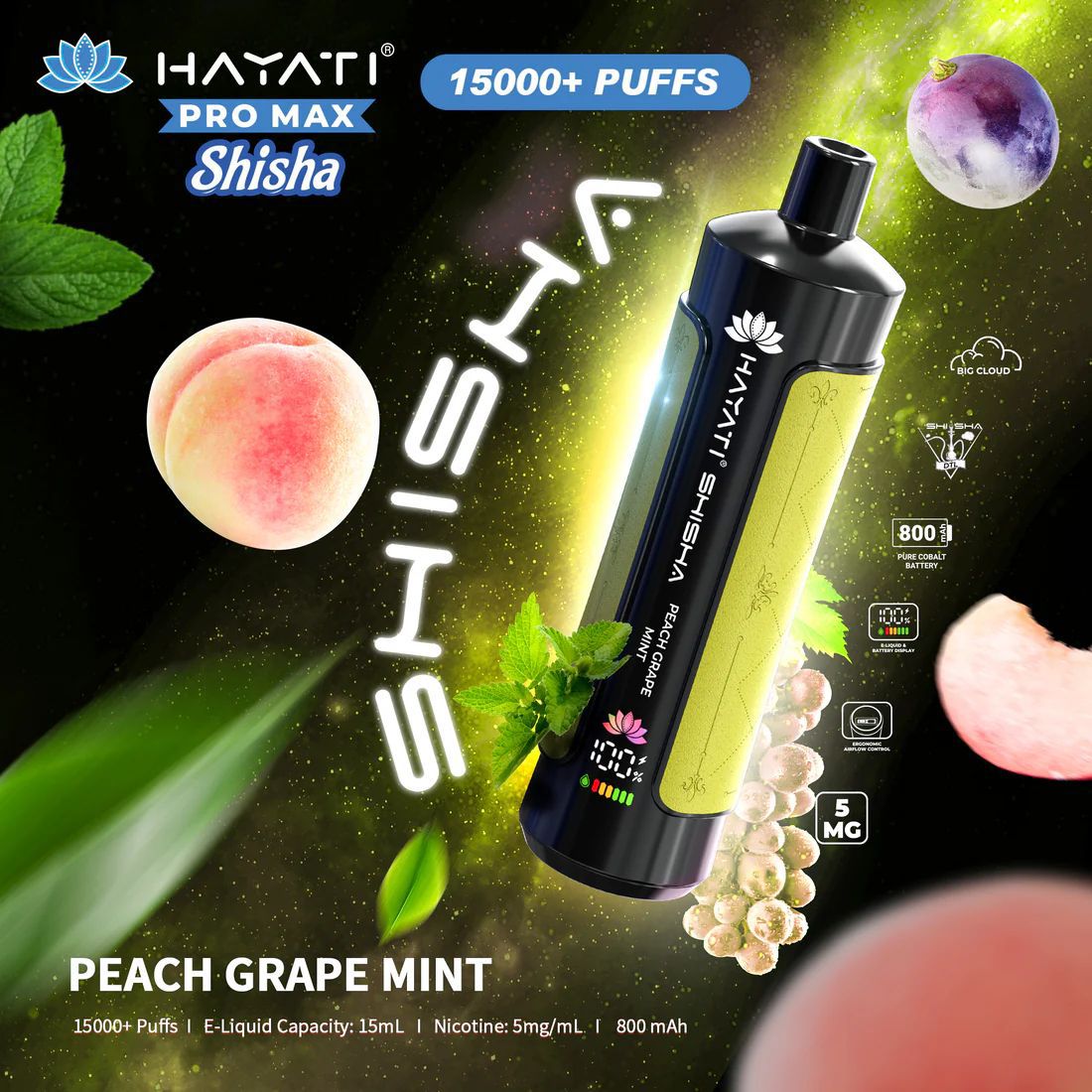 Hayati Pro Max Shisha 15000+ Puffs Disposable Vape - Loco Vape UK