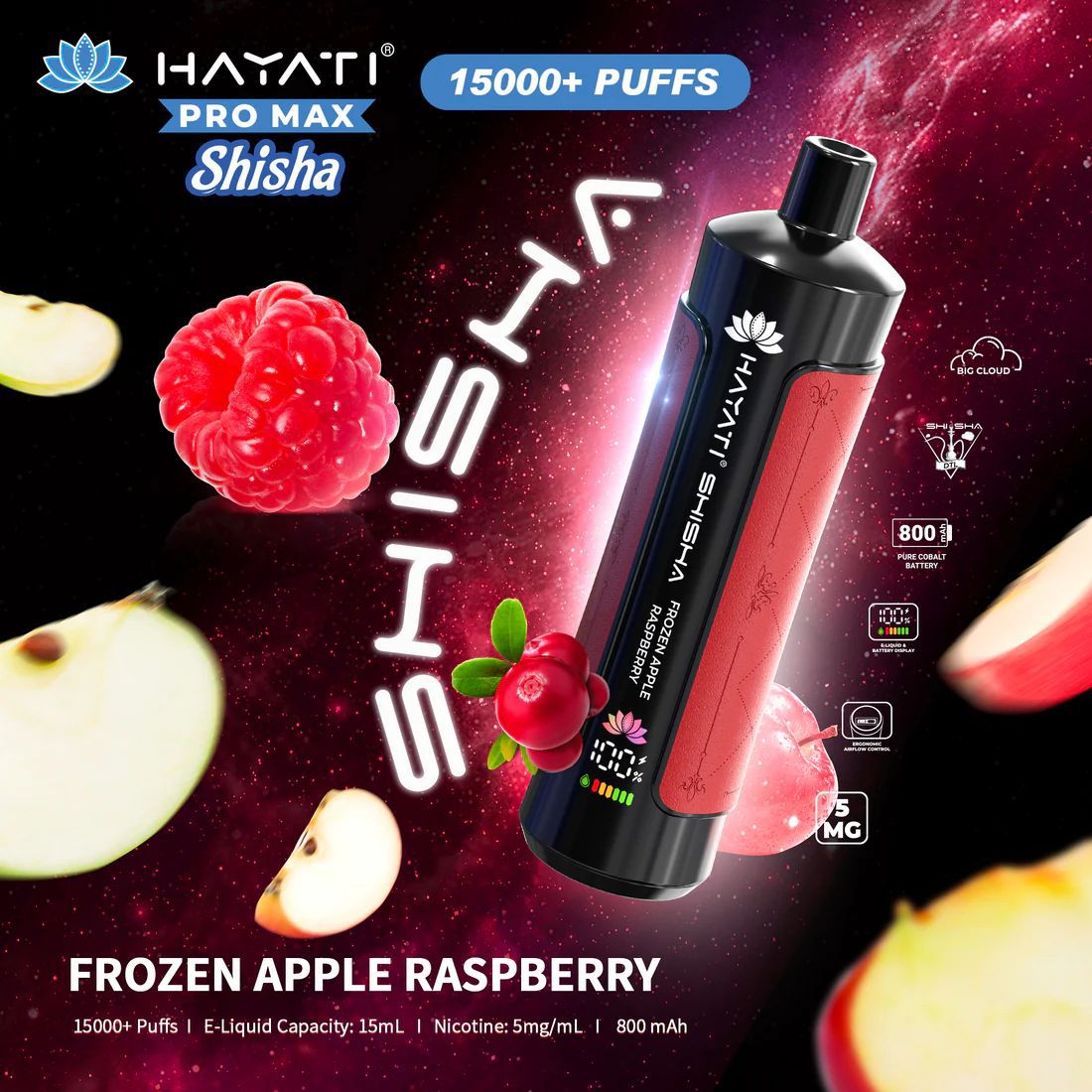 Hayati Pro Max Shisha 15000+ Puffs Disposable Vape - Loco Vape UK