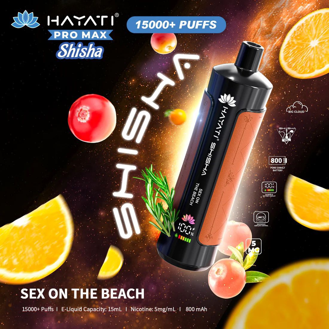 Hayati Pro Max Shisha 15000+ Puffs Disposable Vape - Loco Vape UK