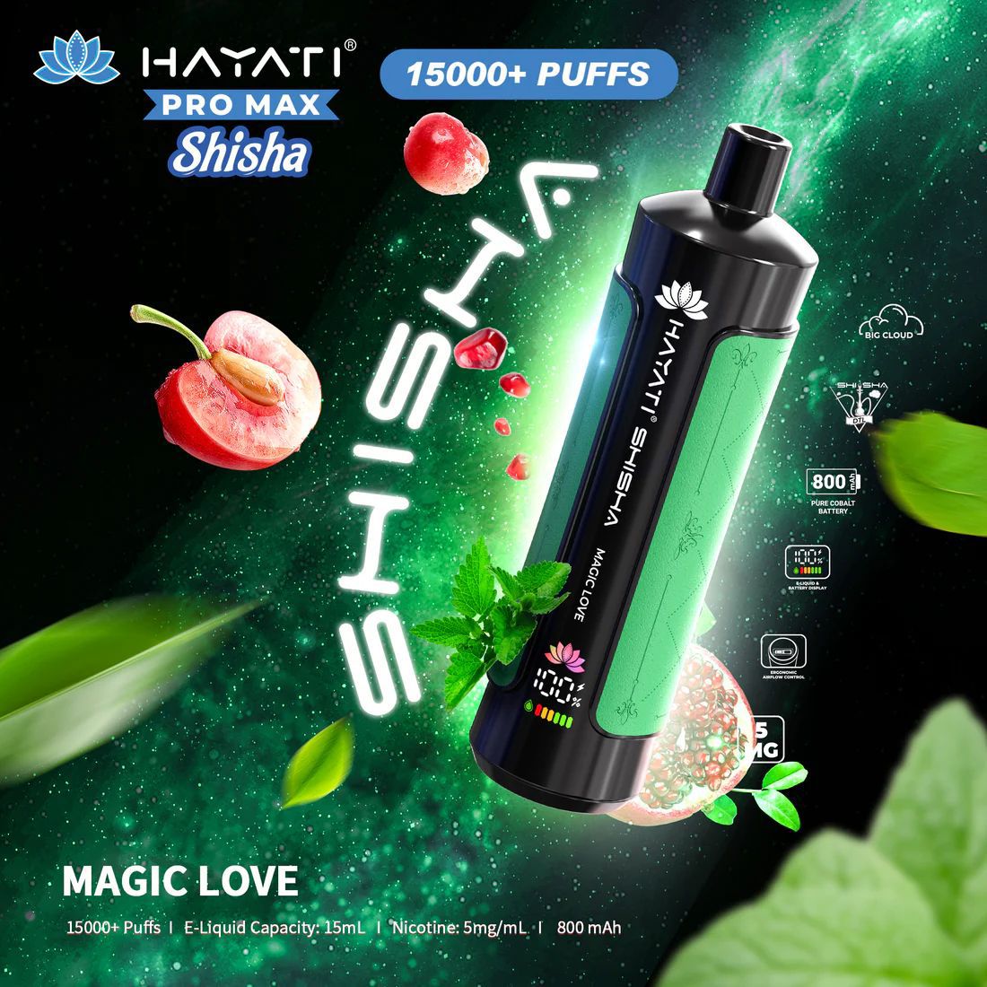 Hayati Pro Max Shisha 15000+ Puffs Disposable Vape - Loco Vape UK