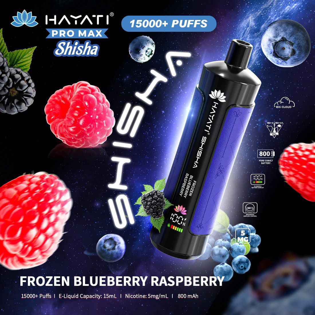 Hayati Pro Max Shisha 15000+ Puffs Disposable Vape - Loco Vape UK