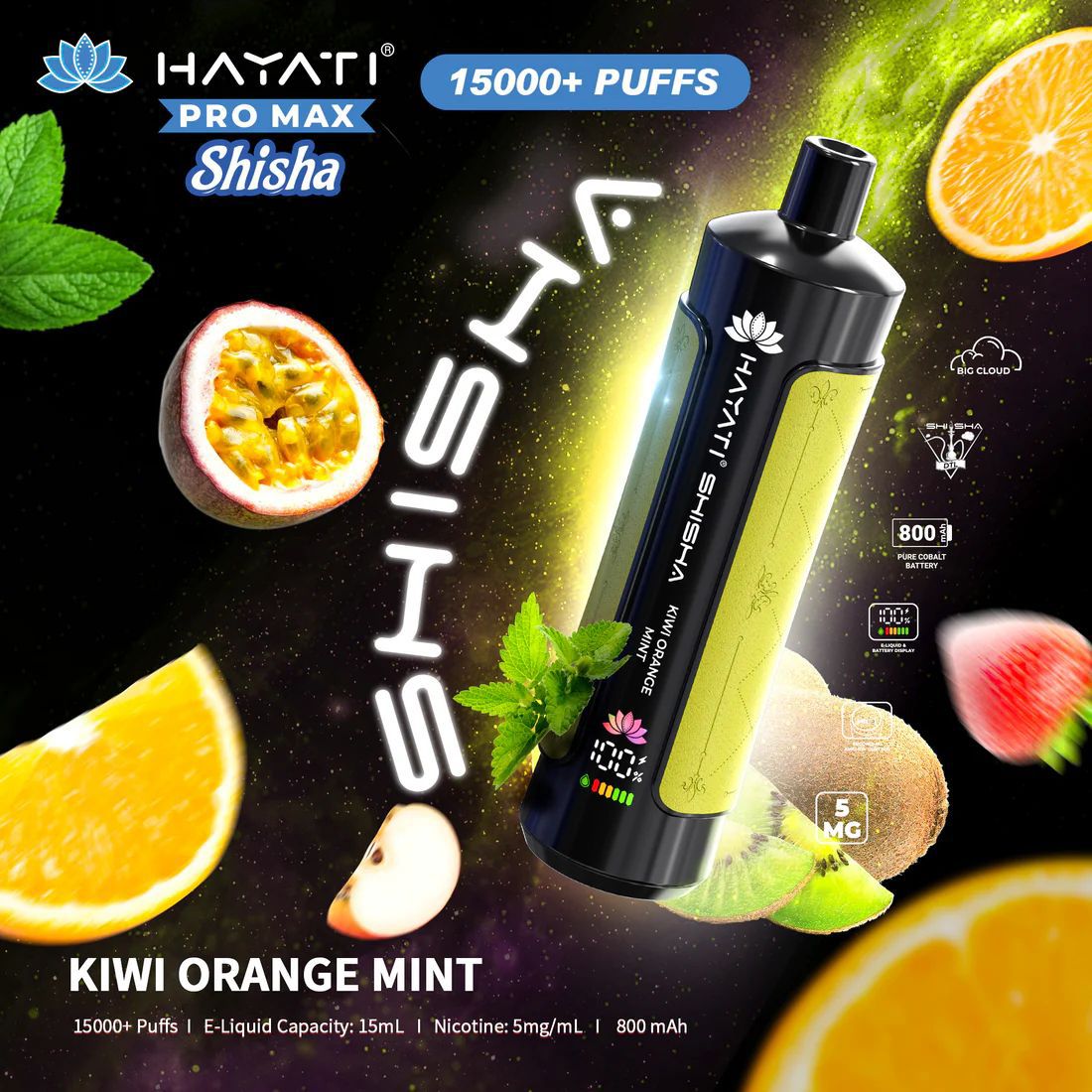 Hayati Pro Max Shisha 15000+ Puffs Disposable Vape - Loco Vape UK