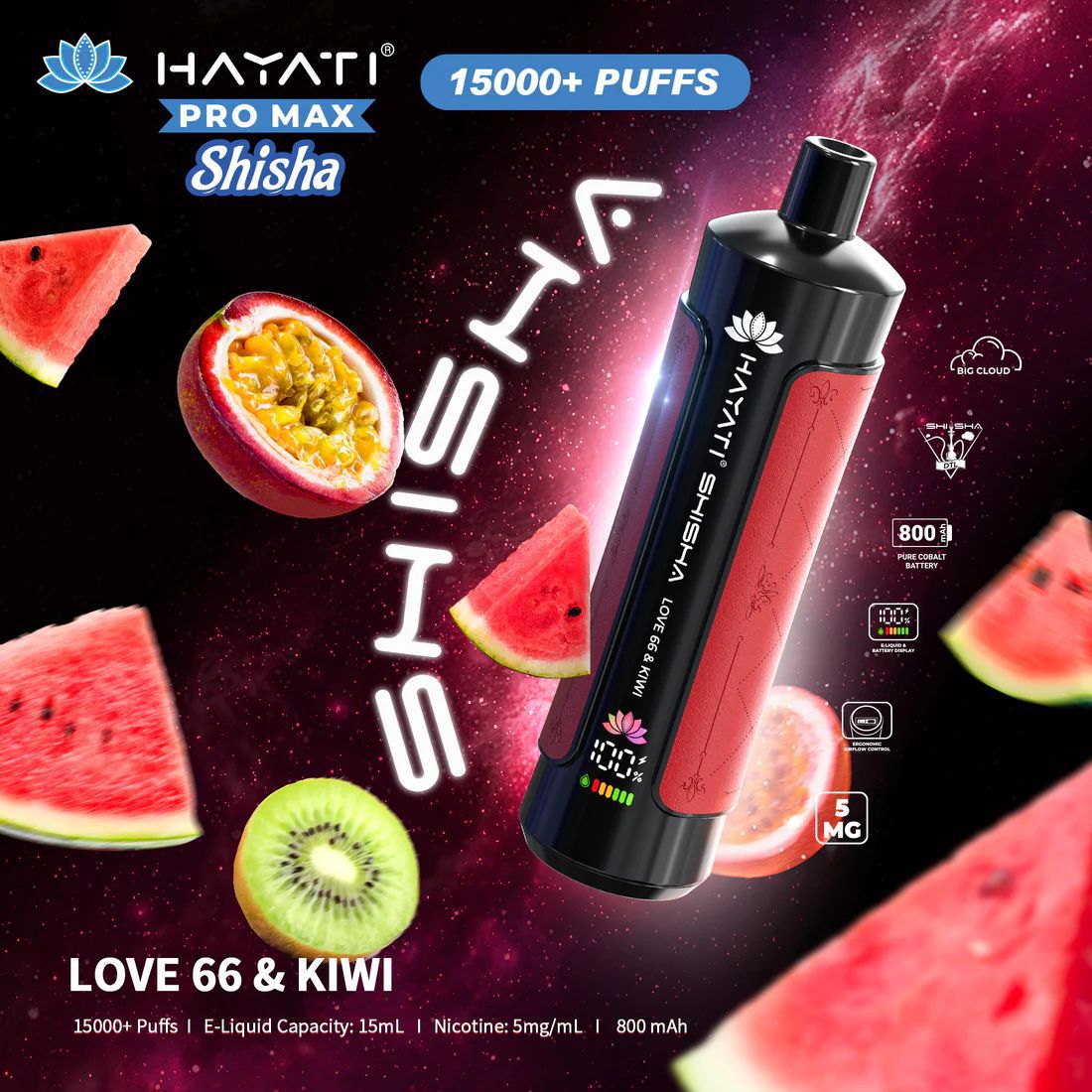 Hayati Pro Max Shisha 15000+ Puffs Disposable Vape - Loco Vape UK