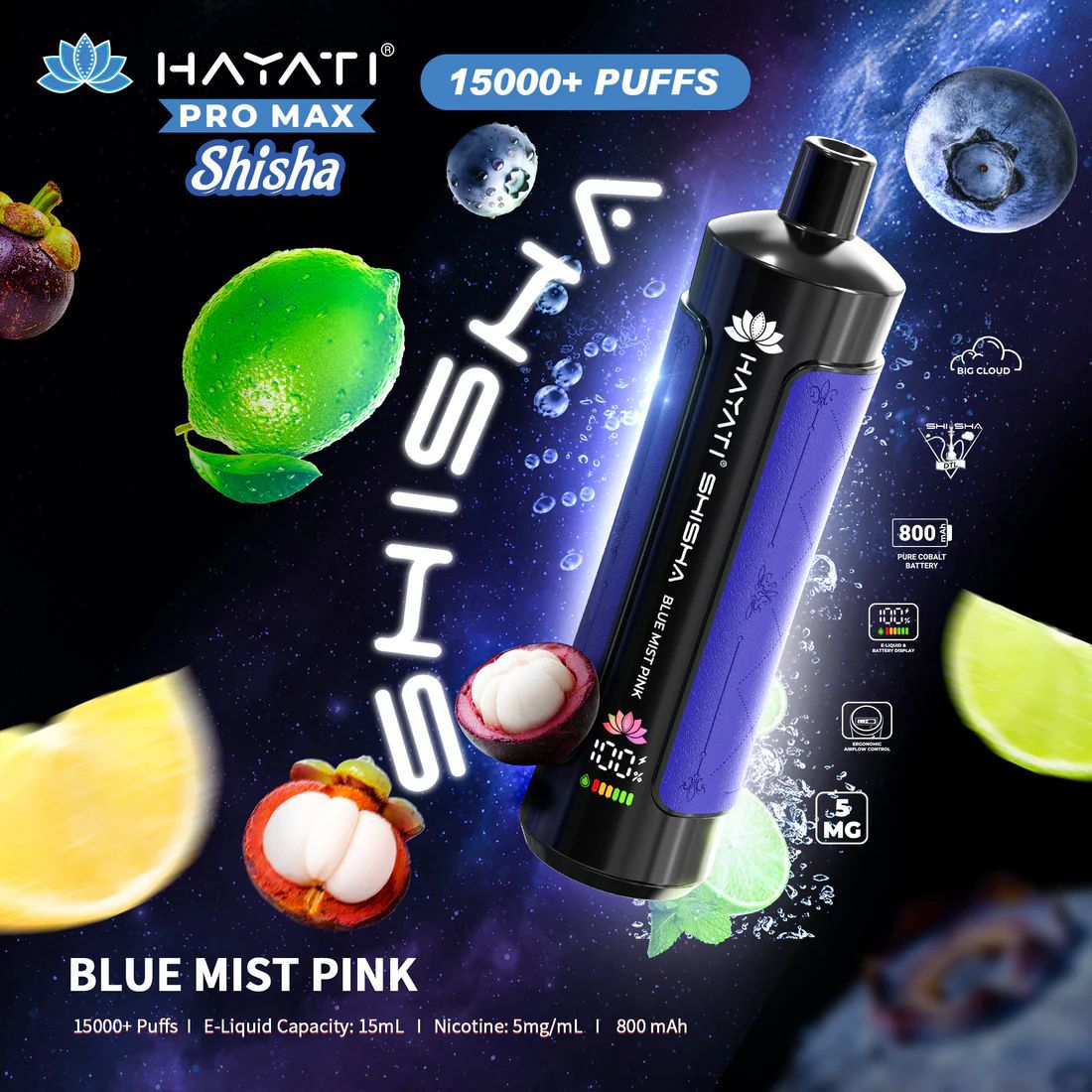 Hayati Pro Max Shisha 15000+ Puffs Disposable Vape - Loco Vape UK