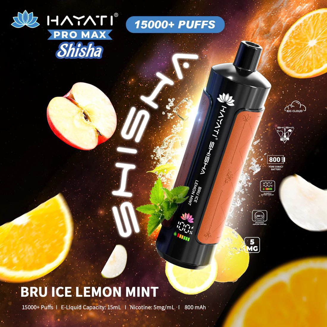 Hayati Pro Max Shisha 15000+ Puffs Disposable Vape - Loco Vape UK