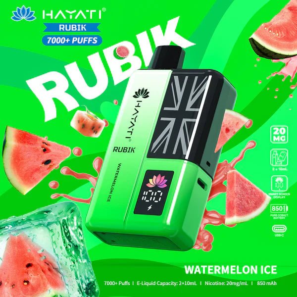 Hayati Rubik 7000 Puffs Replaceable Vape Kit - Loco Vape UK