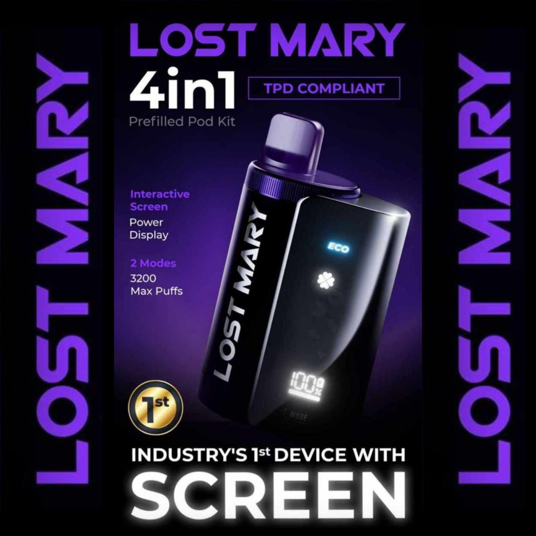 Lost Mary 3200 Puffs 4 in 1 Pre-filled Pod Vape Kit - Loco Vape UK