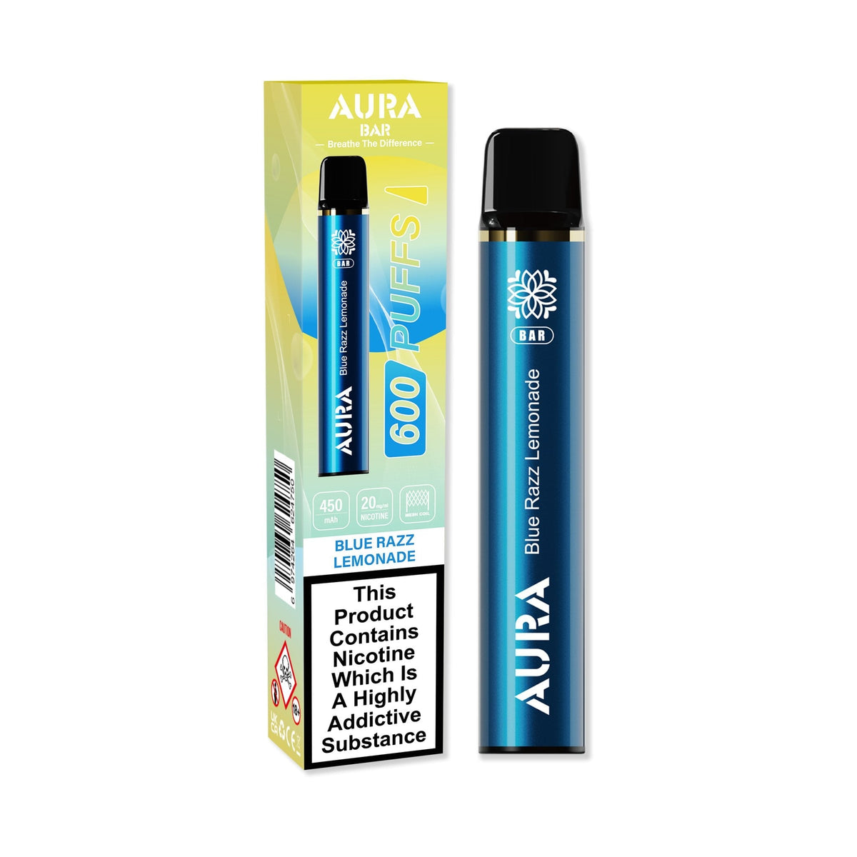 Aura Bar 600 Puffs Disposbale Vape By Crystal Prime - Pack of 10 - Loco Vape UK