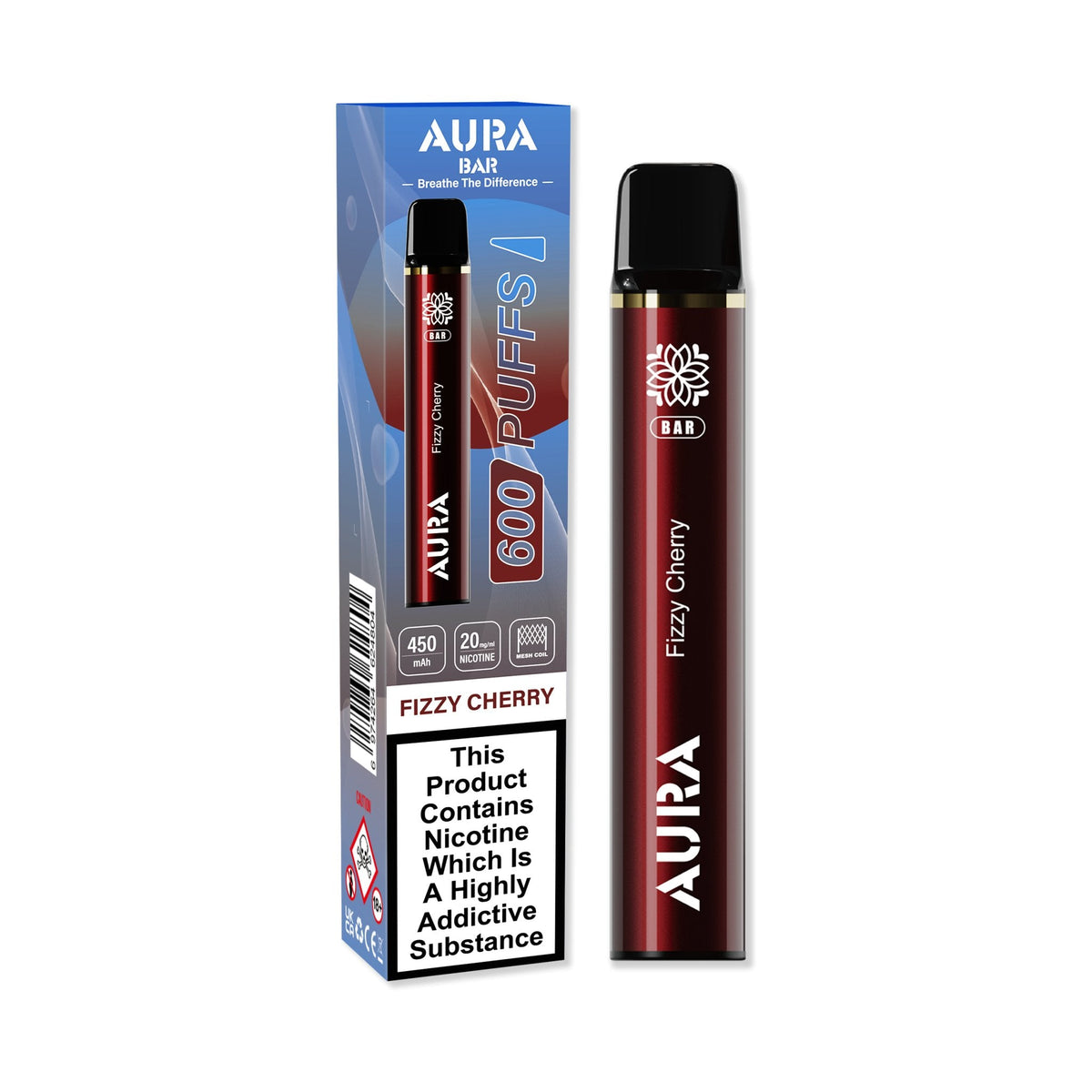 Aura Bar 600 Puffs Disposbale Vape By Crystal Prime - Pack of 10 - Loco Vape UK