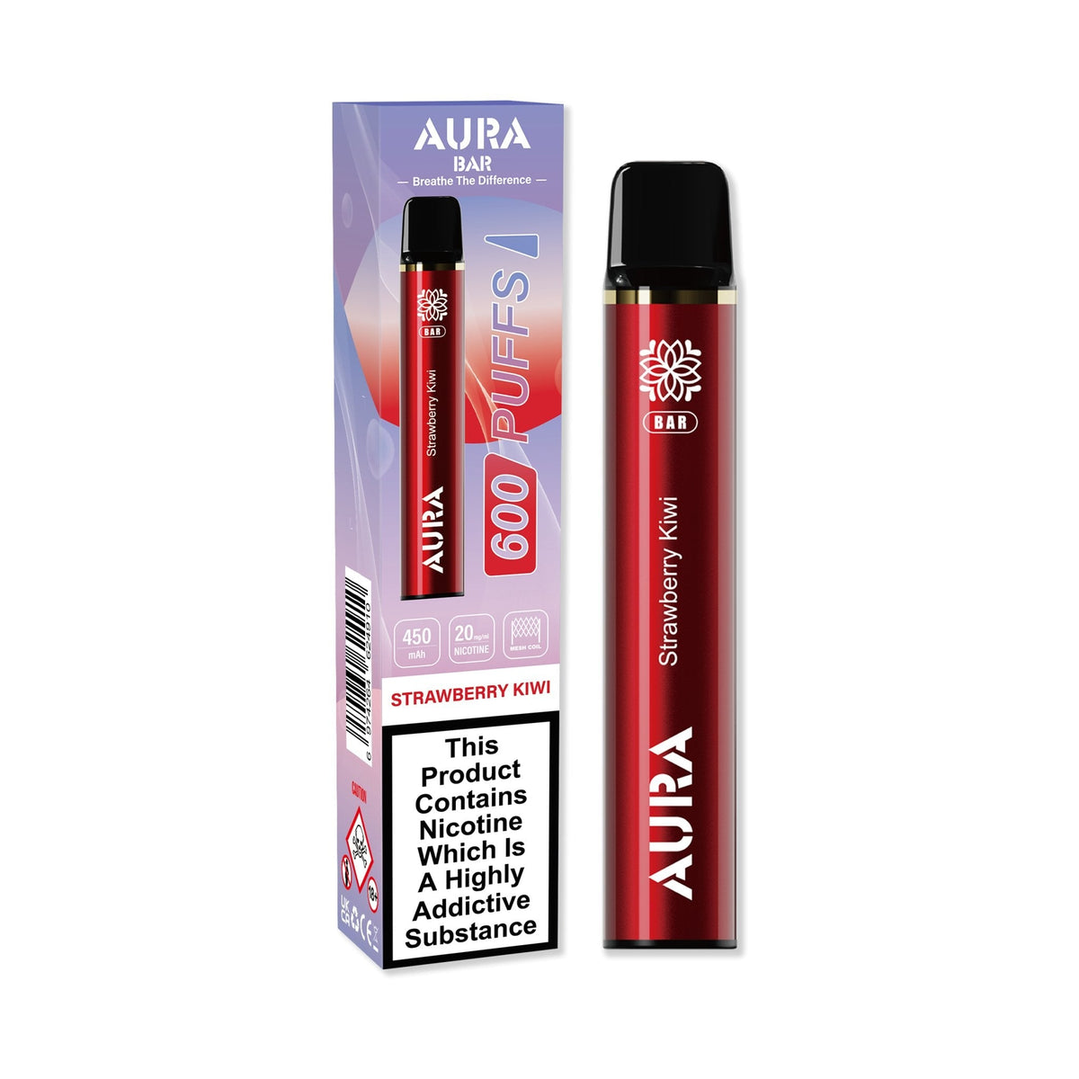 Aura Bar 600 Puffs Disposbale Vape By Crystal Prime - Pack of 10 - Loco Vape UK