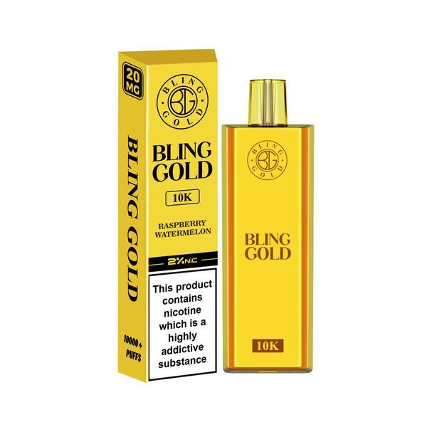 Bling Gold 10000 Disposable Vape Puff Pod Bar Pack of 10 - Loco Vape UK