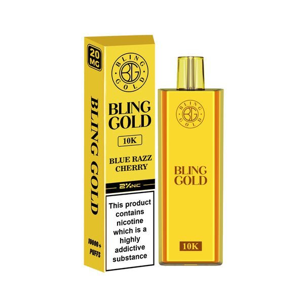 Bling Gold 10000 Disposable Vape Puff Pod Bar Pack of 10 - Loco Vape UK