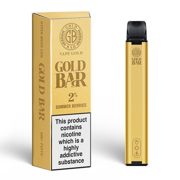 Gold Bar 600 Disposable Vape Pod Puff Bar Pod - Loco Vape UK