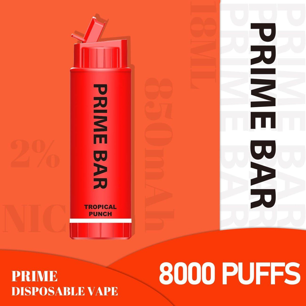 Prime Bar 8000 Disposable Vape Puff Bar Box of 10 - Loco Vape UK