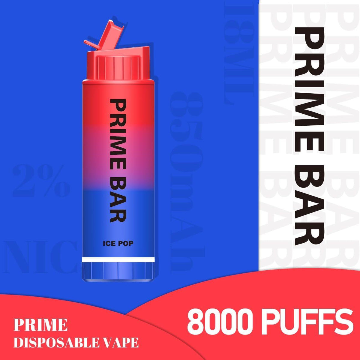 Prime Bar 8000 Disposable Vape Puff Bar Box of 10 - Loco Vape UK